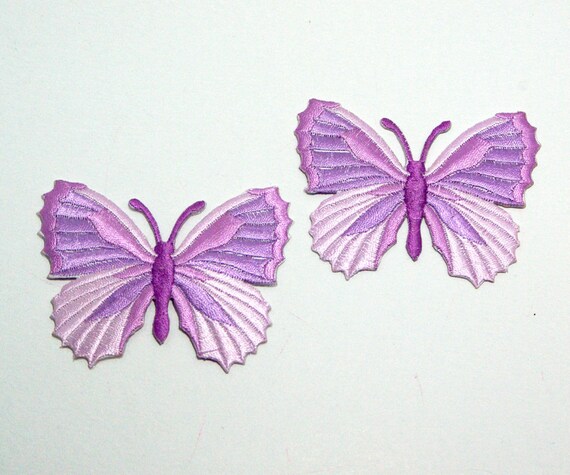 Embroidery Butterflies Applique Purple Butterfly Etsy