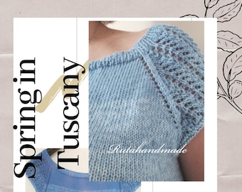 Spring in Tuscany modern, elegant summer top PDF pattern