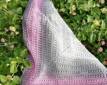 Patron pdf pour écharpe triangle au crochet, téléchargement immédiat, cadeau, cadeau de Noël
