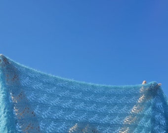 Knitted lace scarf, shawl, pdf pattern, gift, wedding, begginer friendly, easy knit, fast knit pattern, knitting pattern, winter fashion