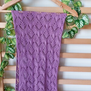 Knitted scarf, Orchid leaves scarf, pdf pattern, wedding fashion, knitting pattern, lace scarf, gift, instant download, shawl pattern image 5