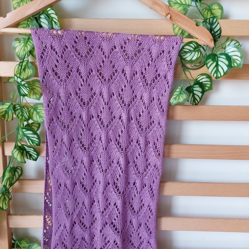 Knitted Lace Scarf Pattern, Orchid Leaves Shawl (PDF Pattern) - Etsy