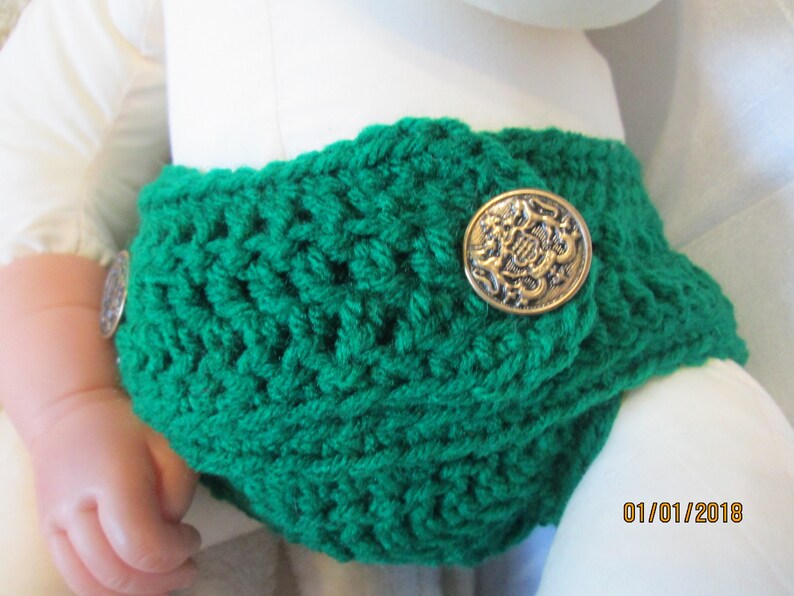 St. Patrick's Day Leprechaun Hat and Diaper Cover with Gold buckle-Costume GREAT PHOTO PROP image 3