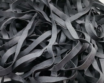 50m./y.-1/4"(6mm)-Black Rubber Swimwear Swimsuit Elastic Rubber Silicone Swimwear Elastic, Swim Elastic,Rubber Band Elastic, Making,Sewing