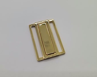 1 piece-1 3/16&quot;/30mm Gold Nickel Free Front Closing Bikini Clasp,Clickers,Hook Closure,Bra Making,Lingerie,Strap,Swimwear,Swimsuit,Tops