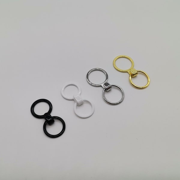 1piece-3/8"(10mm)or 1/2"(12mm)Bra Metal Ring with hook,hidden buckle,White,Black,Gold,Silver,Strap Adjuster,Making,Lingerie Sewing,Swimwear