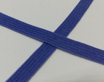 5/16" / 7 mm - 1 yard/ meter Elastic Cord Blue Skinny Elastic, 7mm Elastic Cord, Cord for Masks, Thin Elastic for Sewing, DIY Mask making