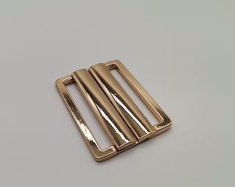 1 pieza-1 3/8 "(35 mm) Broche de bikini de cierre frontal sin níquel dorado claro, Clickers, Cierre de gancho, Fabricación de sujetadores, Lencería, Correa, Trajes de baño, Trajes de baño, Tops