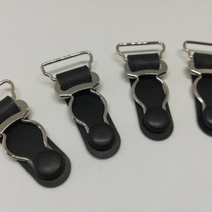 Suspender Clips 5/10/20/30/50 Pcs 25mm 1 Inch Bretel Clips Nickel Stainless  Steel Clip Heavy Duty Metal Suspender Clips Flat Clip 