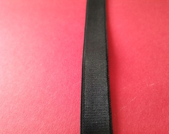 5/200 Yards 5/8" (15mm) Black Satin Plush Back Bra Strap Elastic Bra Making Bramaking Supplies Lingerie Sewing Latex Free Factory