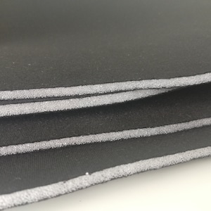 1 1/2 Yards(1.5 meters)Black Sew Bra Foam 1/5"(5mm)thick 100% Polylaminate,Cotton jersey, Bra,Swimwear,Cups,Lingerie,Stretch,Cut,Fabric,Top