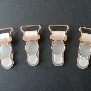 4 Stück-3/4 &quot;(20 mm) Rose Gold Strumpfhalter Hosenträger Clips,Strumpfhalter Clips,Strumpfhalter,Lingerie Nähen,Nickelfrei,Schnalle,Verschlüsse,Strumpf
