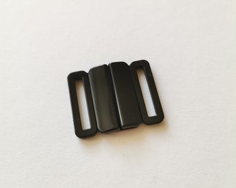 1 piece 7/9" (20mm) Plastic Black Front Closing Bikini Clasp Clickers Hook Closure Bra Making Lingerie Sewing Bra