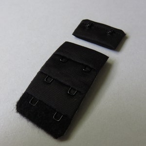Negro 2 Gancho y cierres de sujetador de ojos 1 1/8 "x 2" para sujetador hacer lencería costura teñible hermética hermética bramaking