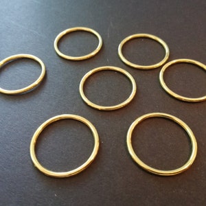 3/4" 20mm Gold Rings Premium Jewelry Quality Bra Adjusters 20mm Bra Making Bramaking