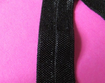 5 Yards/200 Yards 5/8" (15mm) Black Foldover Elastic Nylon Bramaking Bra Making Supplies Lingerie Elastic Headbands FOE