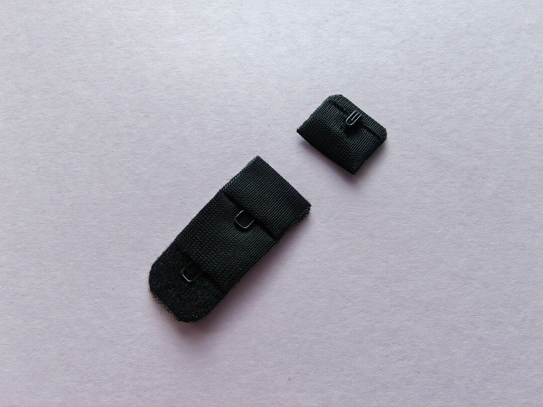 Black 1 Hook and Eye Bra Closures 1.57