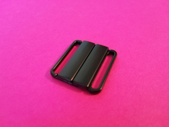 1 piece-3/4"(20mm)-Black Matte Metal Front Closing,Bikini Clasp,Clicker,Closure,Making,Lingerie Sewing,Swimsuit,Swimwear,Waterproof,Bikini