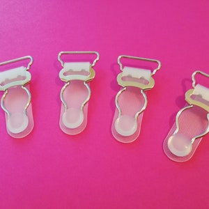 4 Stück-3/4&quot;(20mm)-Silber Strumpfhalter Clips,Strumpfhalter,Strumpfhalter,Lingerie Nähen,Nickel frei,Schnalle,Metall,Verschlüsse,Strumpf