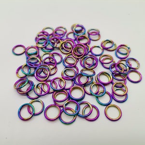 1/4"(6mm)-Colorful/Rainbow Rings,Bra Strap Adjuster,Making,Lingerie Sewing,Swimwear,Nickel Free,Buckle,Metal,Slides,Swimsuit,Tops,Bikini