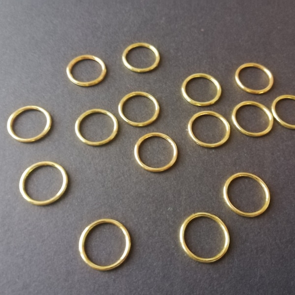 50pcs-3/8"(10mm)Gold Rings,Bra Strap Adjuster,Making,Lingerie Sewing,Swimwear,Hardware,Buckle,Metal,Slide,Swimsuit,Tops,Bikini,Corset,Supply