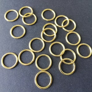 50pcs-1/2"(12mm) Gold Rings,Bra Strap Adjuster,Making,Lingerie Sewing,Swimwear,Nickel Free,Buckle,Metal,Slides,Swimsuit,Tops,Bikini,Corset
