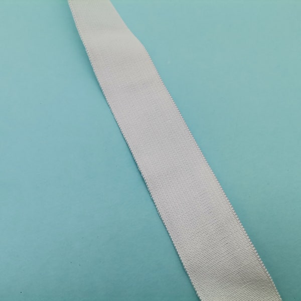 25mm/1" - 1 y./meter Light Greige Narrow Knitted Elastic Cord White Skinny,Elastic Cord,Bikini,Cord for Mask,Thin Elastic for Sewing,making