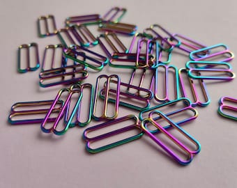 3/4"(20mm)-Colorful/Rainbow Sliders,Bra Strap Adjuster,Making,Lingerie Sewing,Swimwear,Nickel Free,Buckle,Metal,Rings,Swimsuit,Bikini,Corset
