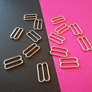 5/8&quot;(15mm)Silver Sliders,Bra Strap Adjuster,Making,Lingerie Sewing,Swimwear,Nickel Free,Buckle,Metal,Slides,Swimsuit,Tops,Bikini,Corset