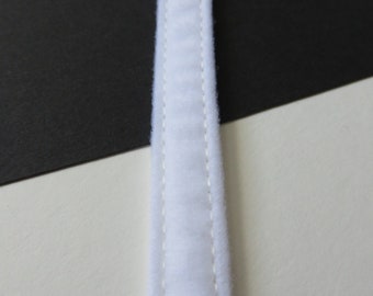 1/10 Yard 3/8&quot;(9mm) White Plush Underwire Channeling / Casing for Bra Making DYEABLE  Bra Making