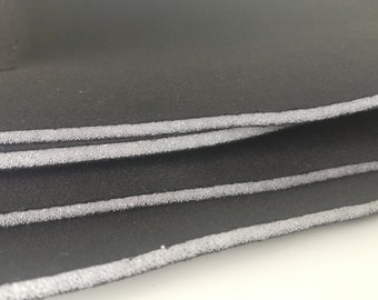 Espuma de sujetador de costura negra 1/5 "(5 mm) de espesor 100% polilaminado, jersey de algodón, fabricación de sujetadores, trajes de baño, copas, bricolaje, costura de lencería, estiramiento, corte, tela, parte superior, vestido
