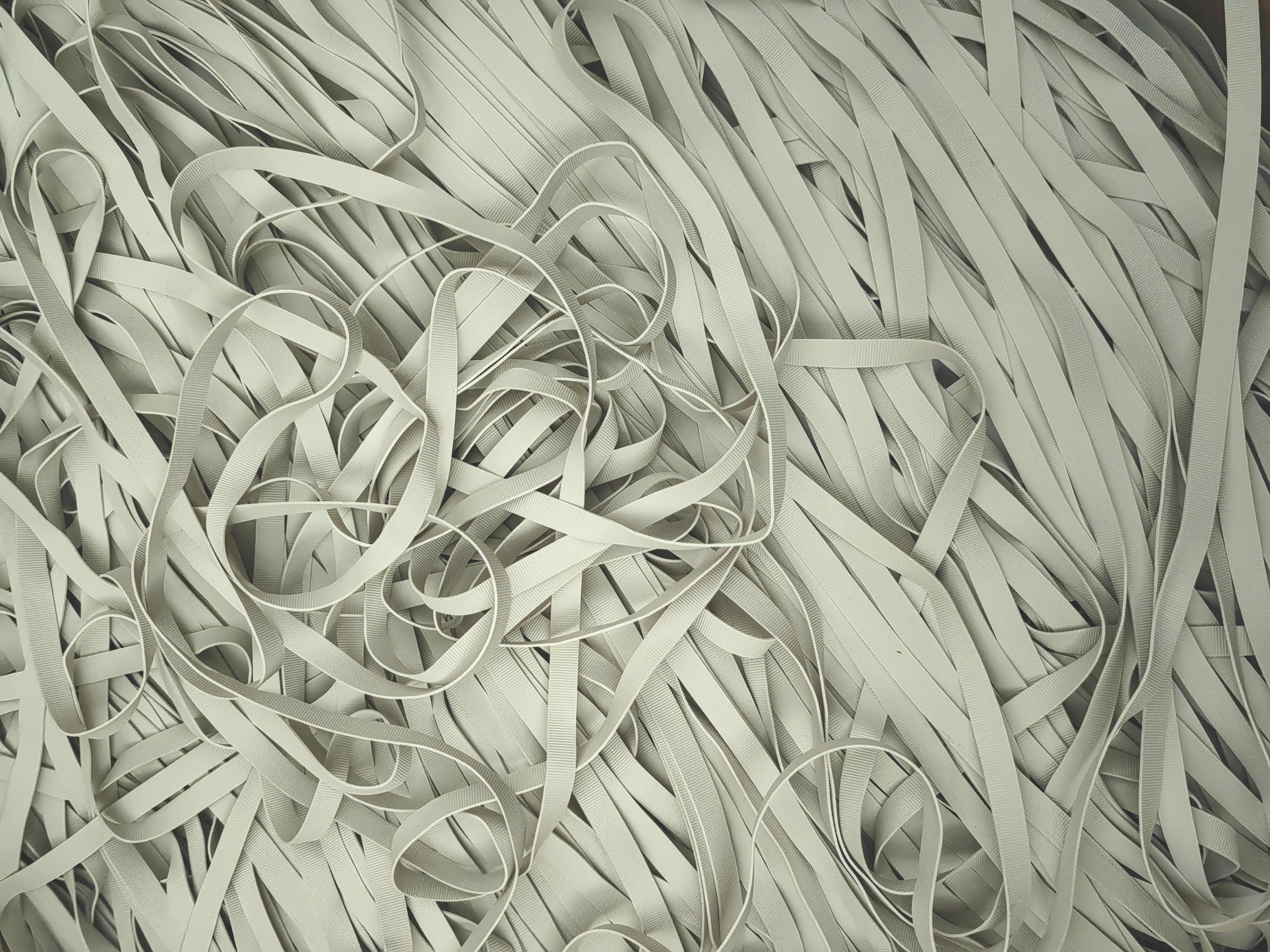 1 m./y.- 1/4"(6 mm)- Elastico per costumi da bagno in gomma bianca, elastico per costumi da bagno, elastico per costumi da bagno, fabbricazione, cucito, fornitura, biancheria intima, top