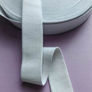 30mm/1 3/16&quot; - 1 y./meter White Narrow Knitted Elastic Cord White Skinny,Elastic Cord,Bikini,Cord for Mask,Thin Elastic for Sewing,making