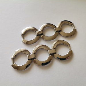 1 piece - Silver Bikini ,Bra ,Swimwear Alloy Connectors Buckles Front Closure Clips image 3