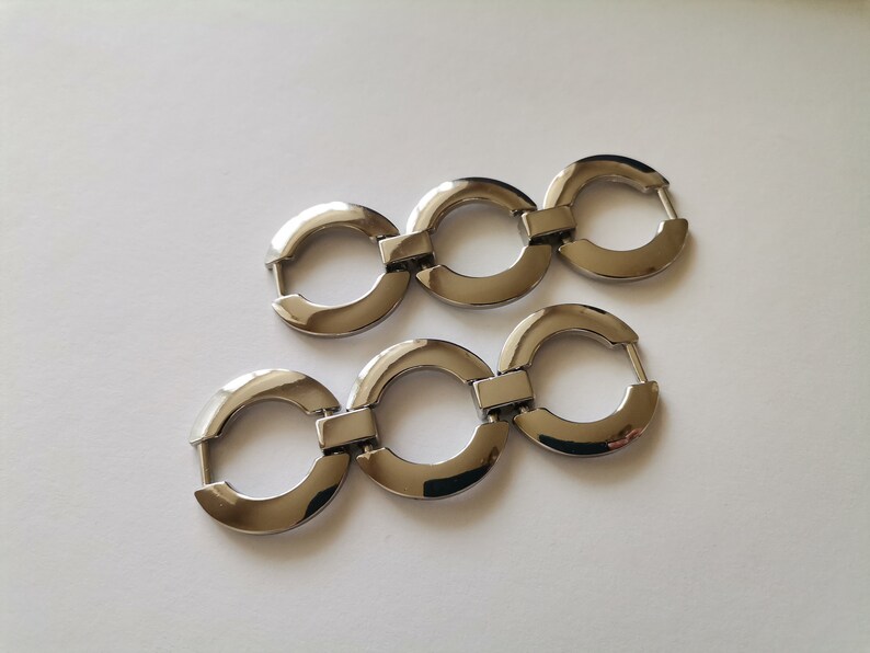 1 piece - Silver Bikini ,Bra ,Swimwear Alloy Connectors Buckles Front Closure Clips image 3