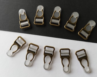 4 piezas - 1/2" (12 mm) - Clips de liga de bronce antiguo, ajustador de correa, confección, costura de lencería, trajes de baño, sin níquel, hebilla, metal, traje de baño