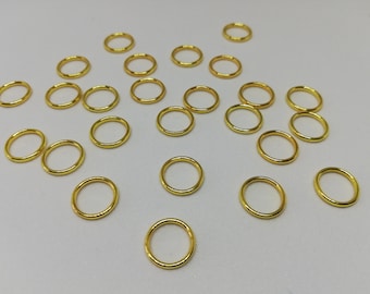 50/500 pcs - 1/3" 8mm Gold Rings Premium Jewelry Quality Bra Adjusters 8mm Bra Making Bramaking