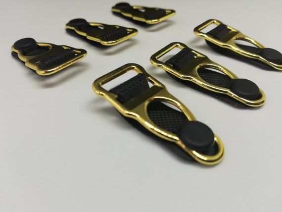 1/2 12mm Gold Metal Garter Clips Premium Jewelry Quality Bra Adjusters 12mm Garter Making Sewing Supplies 