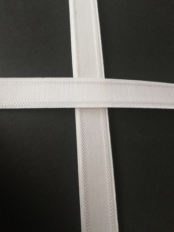 5/8 Bra Strap Elastic: White (Satin Finish) from