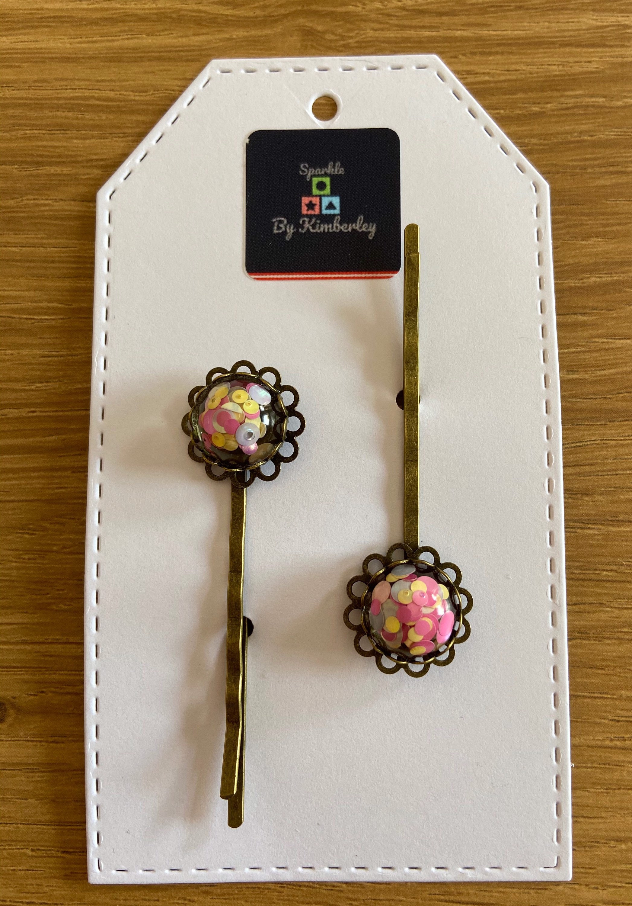 Sparkle resin hair grips // Sparkly Hair // Gifts for Her // Hair Pins // Glitter Bobby Pins // Glitter Pins // Accessories