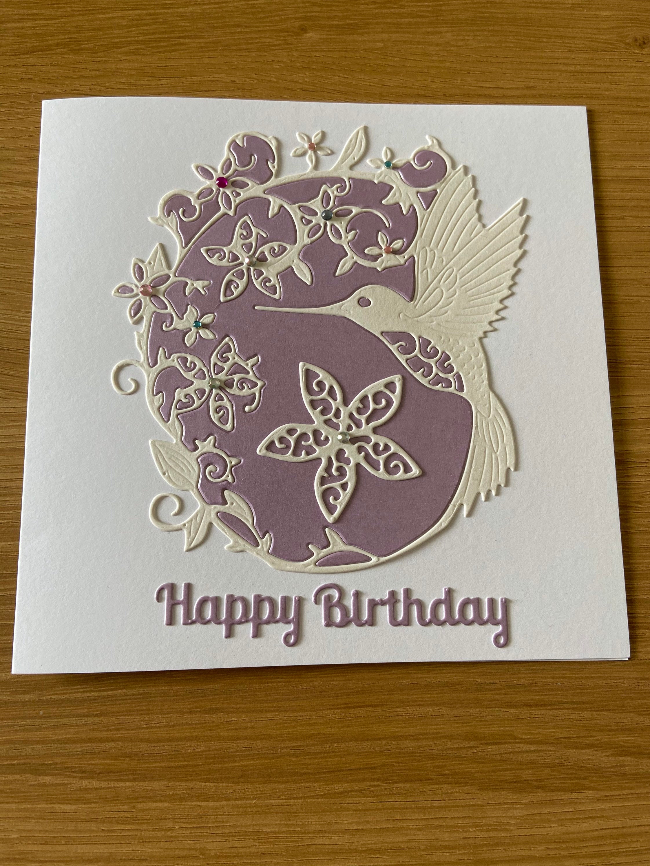 Hummingbird Birthday card.