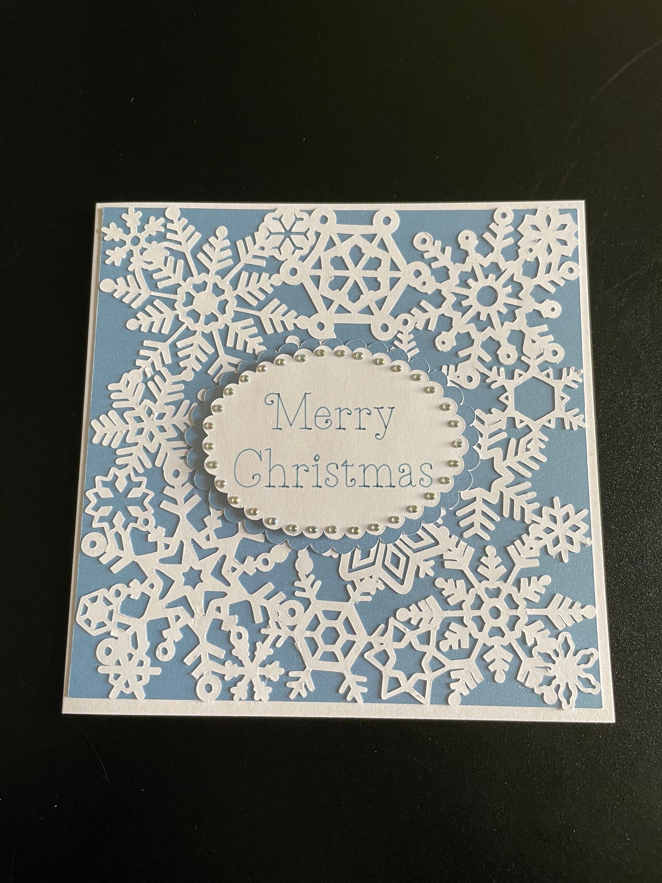 Christmas snowflake card // Handmade card