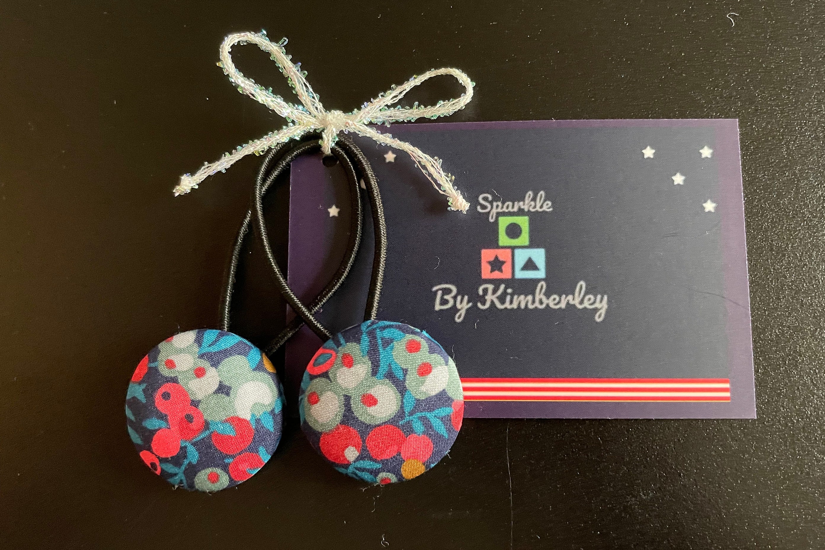 Liberty London inspired button bobbles// button hair bobbles