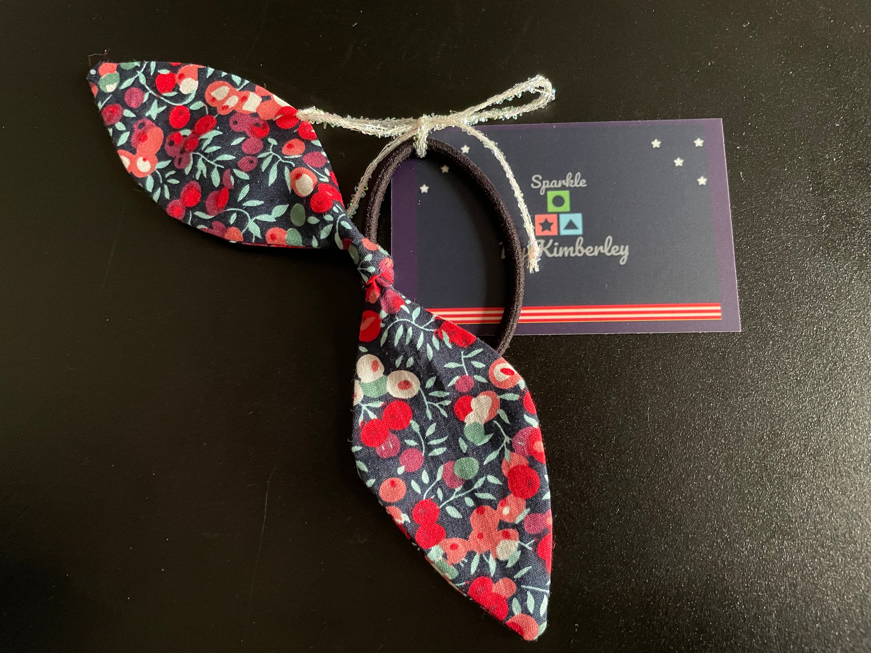 Liberty London inspired hair bow bobble // bow hair tie