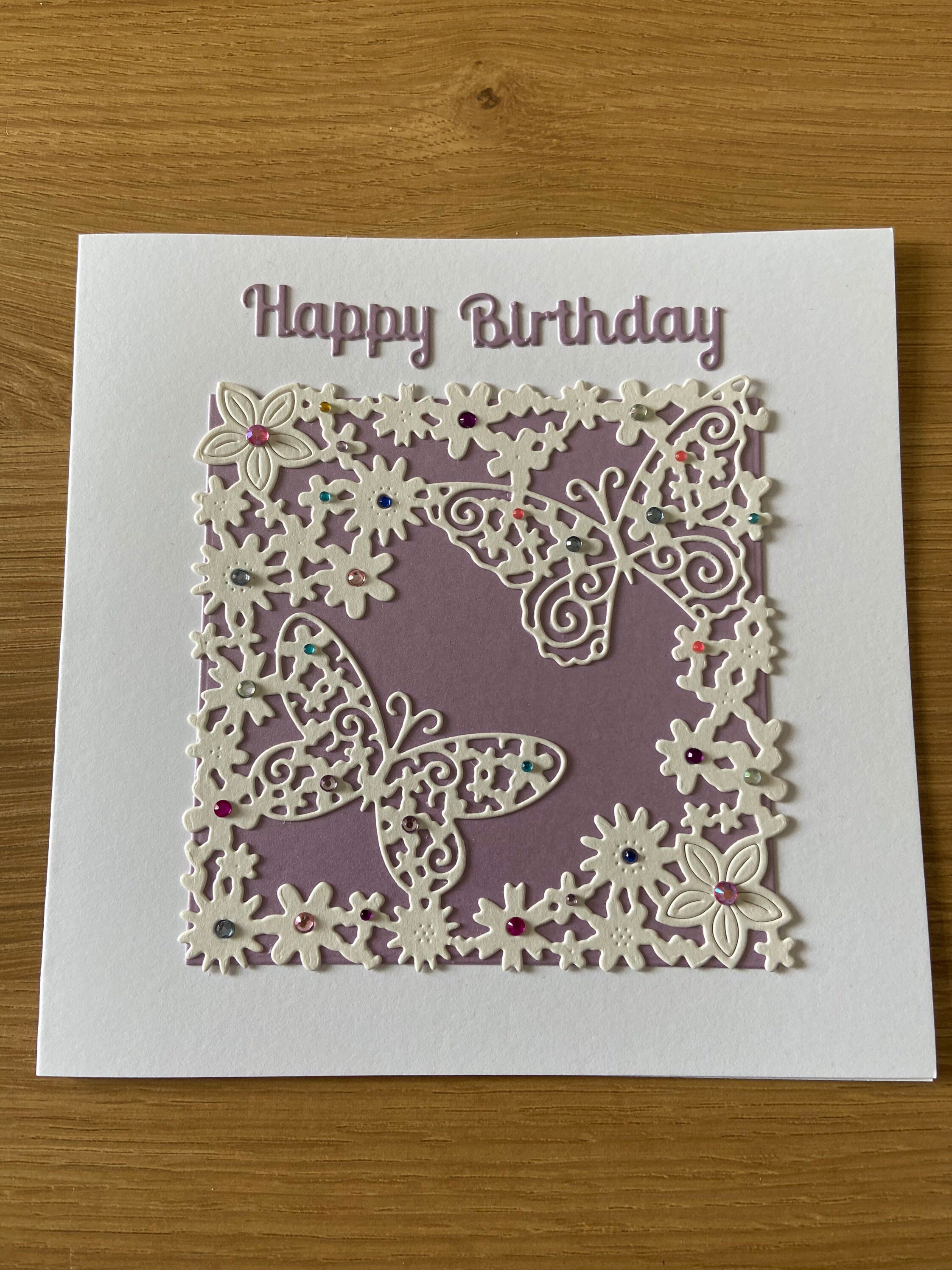 Beautiful Butterfly card with added sparkle