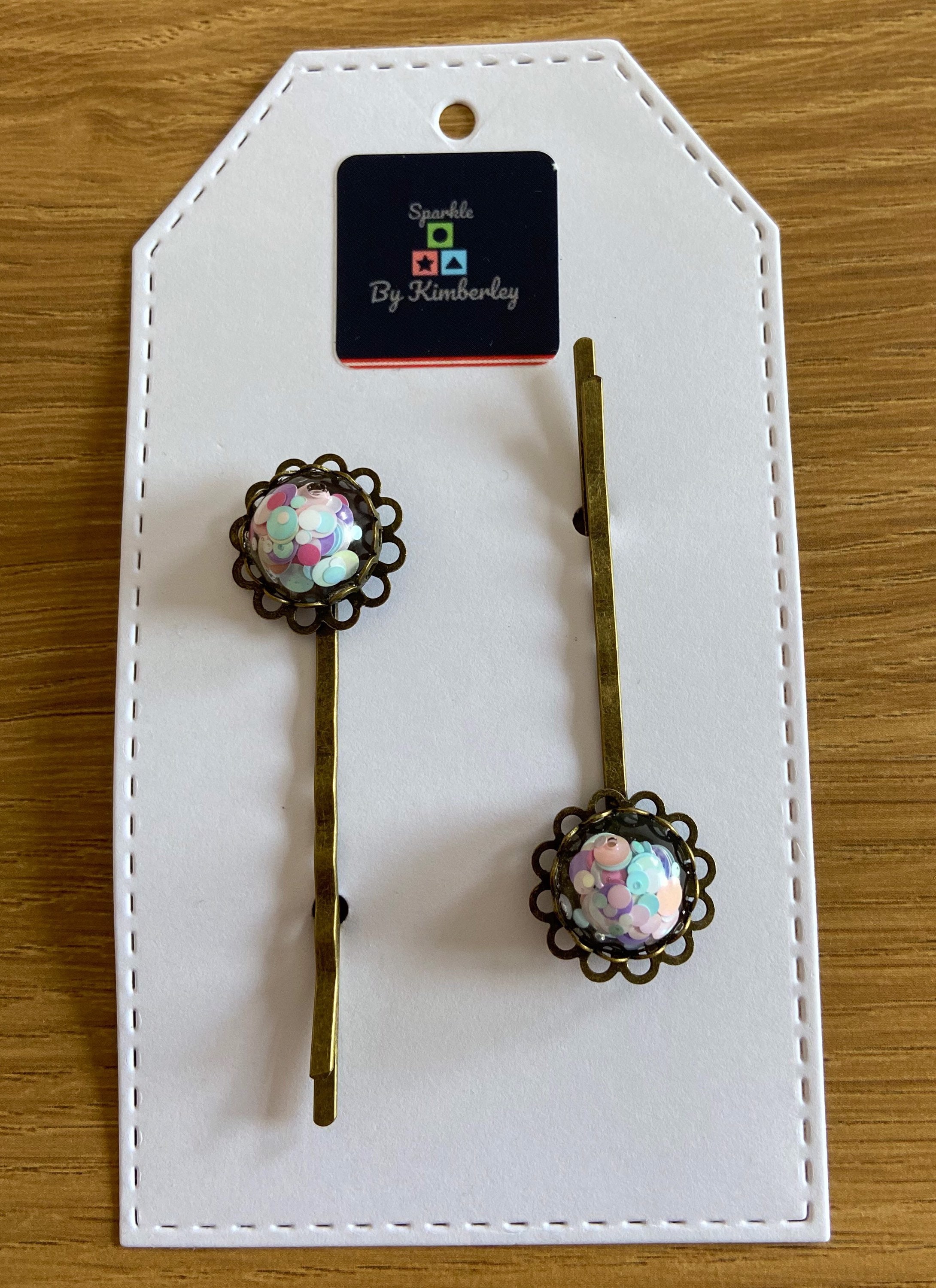 Sparkle resin hair grips // Sparkly Hair // Gifts for Her // Hair Pins // Glitter Bobby Pins // Glitter Pins // Accessories