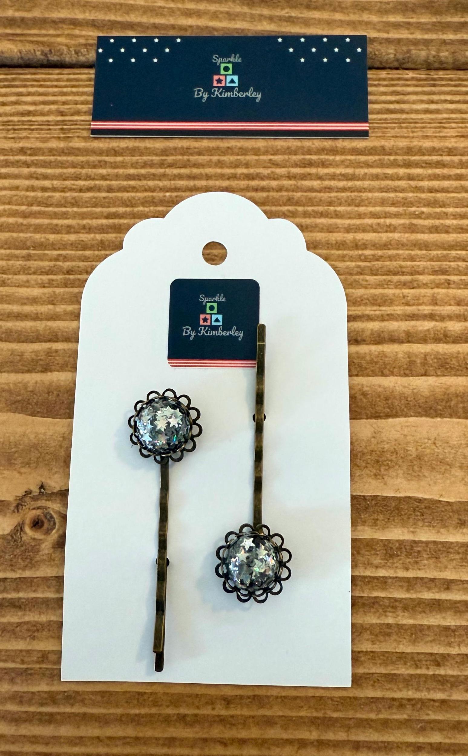 Star Hair Grips, Handmade Resin Bobby Pins, Antique Bronze Vintage Hair Accessories, Hair Clips, Gift for