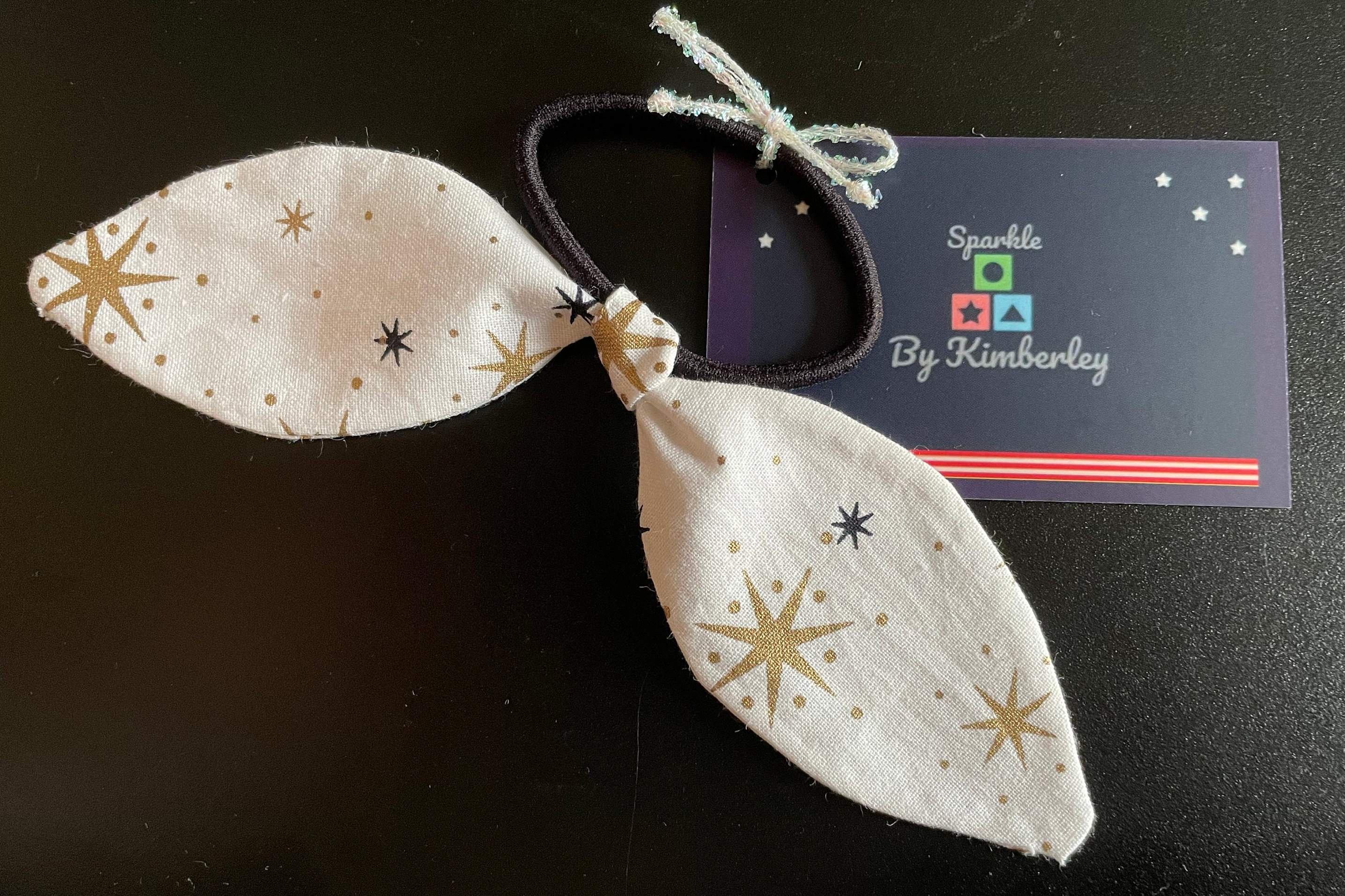Christmas star bow bobble // Bow hair tie