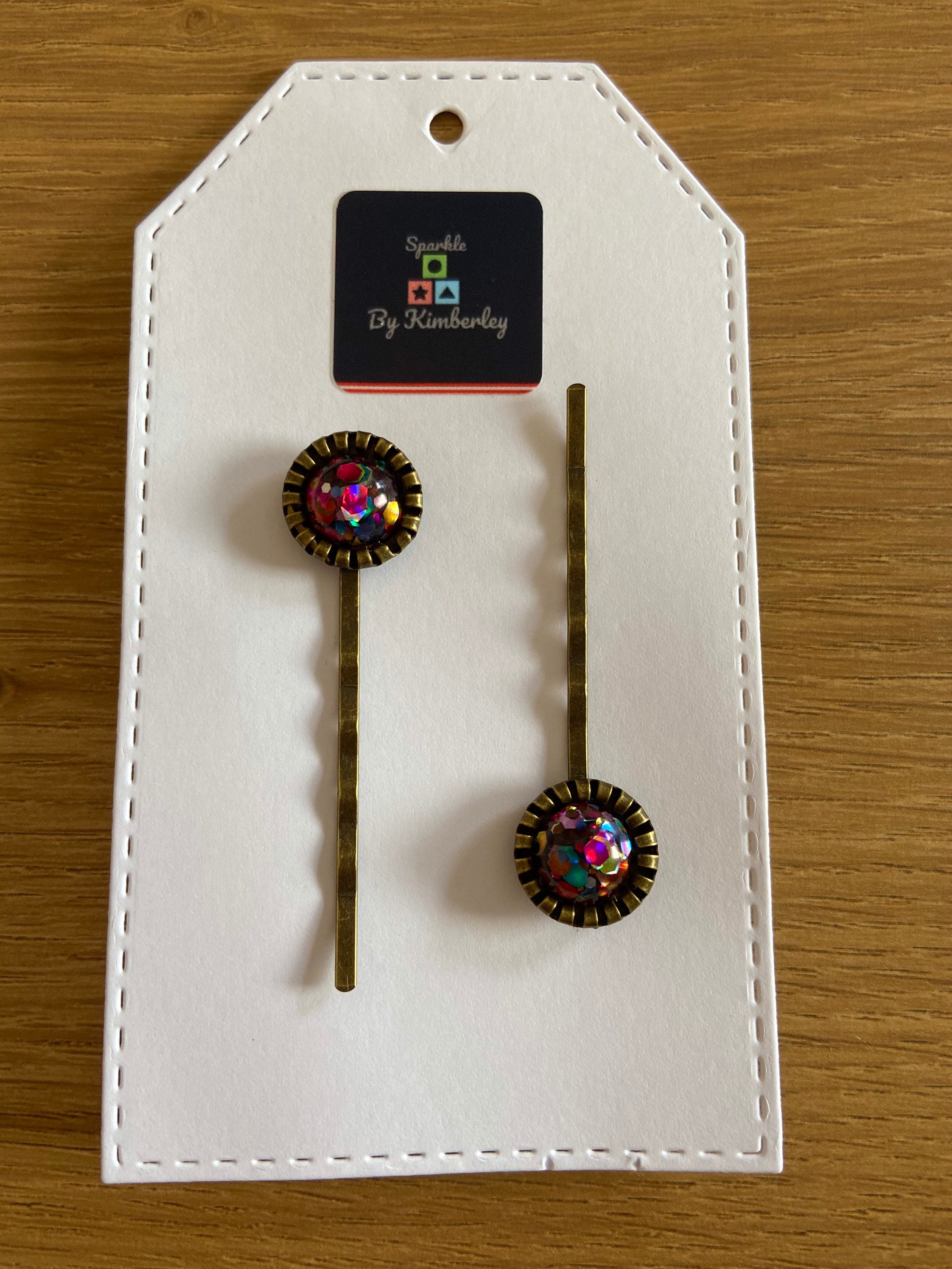 Sparkle resin hair grips // Sparkly Hair // Gifts for Her // Hair Pins // Glitter Bobby Pins // Glitter Pins // Accessories