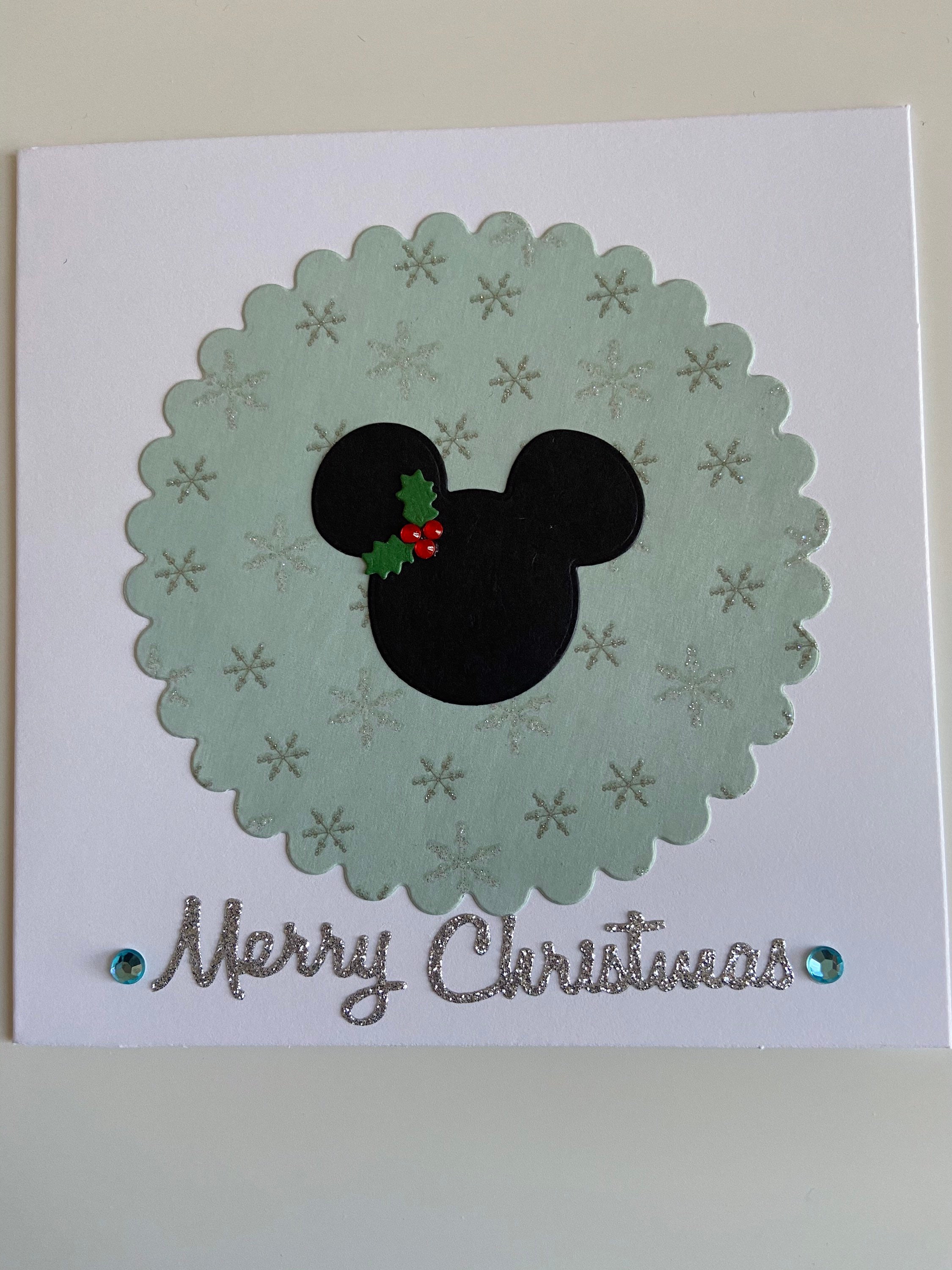 Minnie inspired Snowflake Christmas card